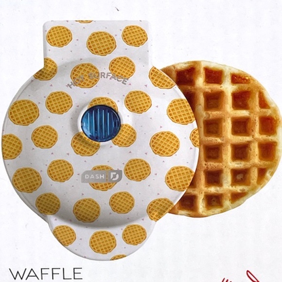 Dash Waffle Pattern Mini Waffle Maker, White - Picture 3 of 5